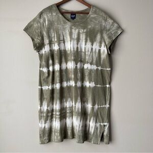 GAP Cotton Blend Tie-Dye T-Shirt Dress